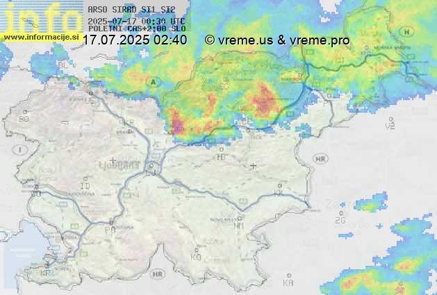 Radarska karta padavin