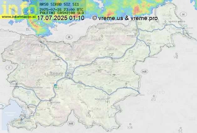 Radarska karta padavin