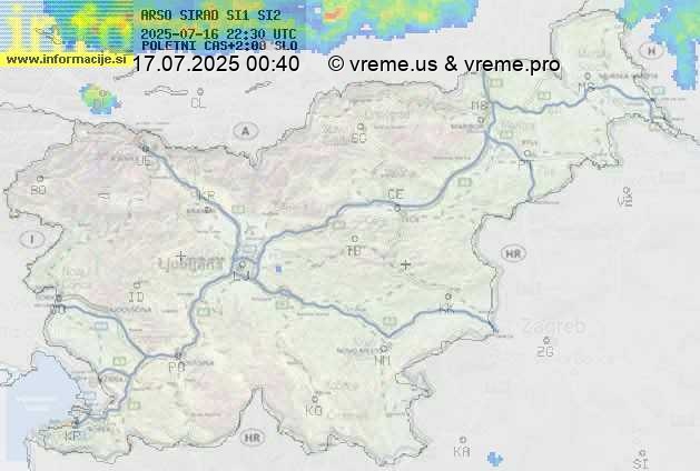Radarska karta padavin