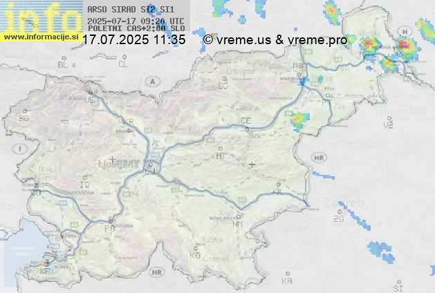 Radarska karta padavin
