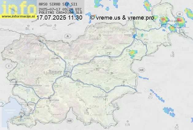 Radarska karta padavin