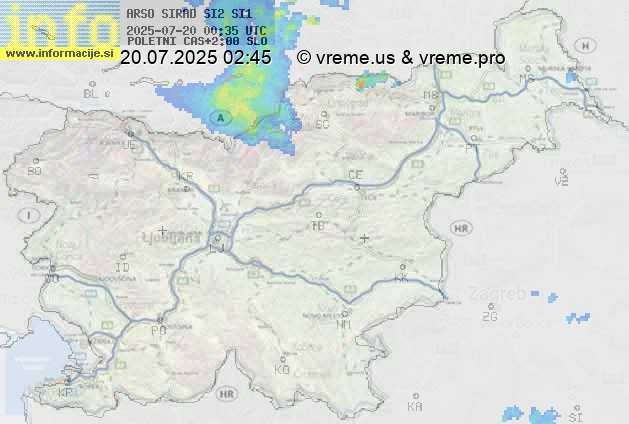 Radarska karta padavin