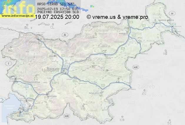 Radarska karta padavin
