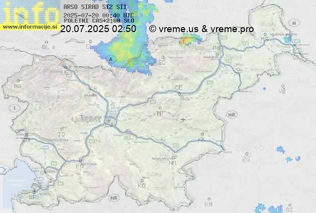 Radarska karta padavin