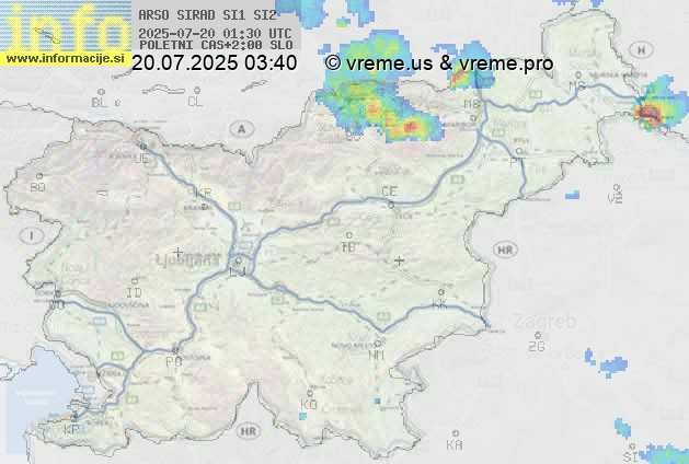 Radarska karta padavin