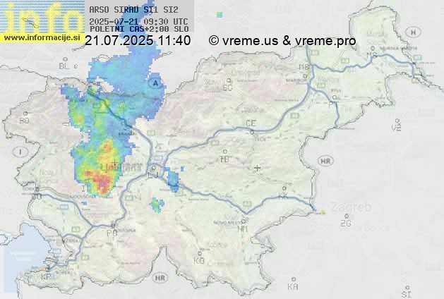Radarska karta padavin
