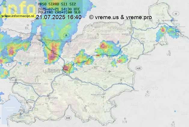 Radarska karta padavin