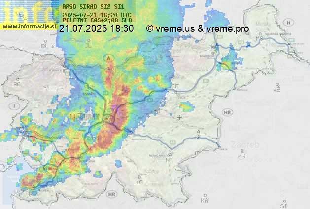 Radarska karta padavin