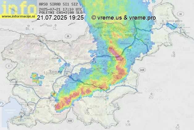 Radarska karta padavin
