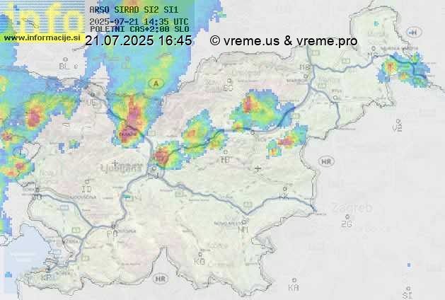 Radarska karta padavin