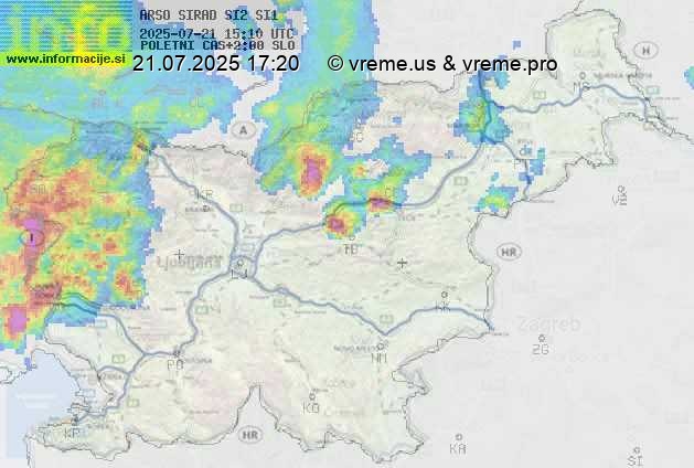 Radarska karta padavin
