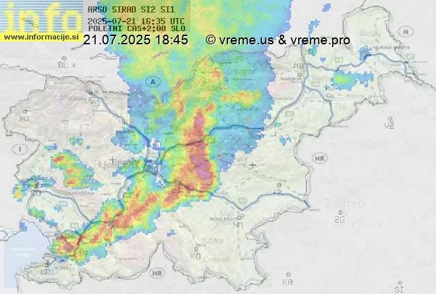 Radarska karta padavin