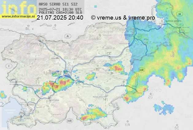 Radarska karta padavin