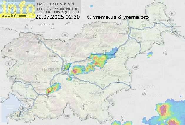 Radarska karta padavin
