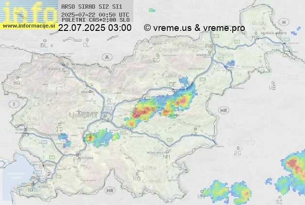 Radarska karta padavin
