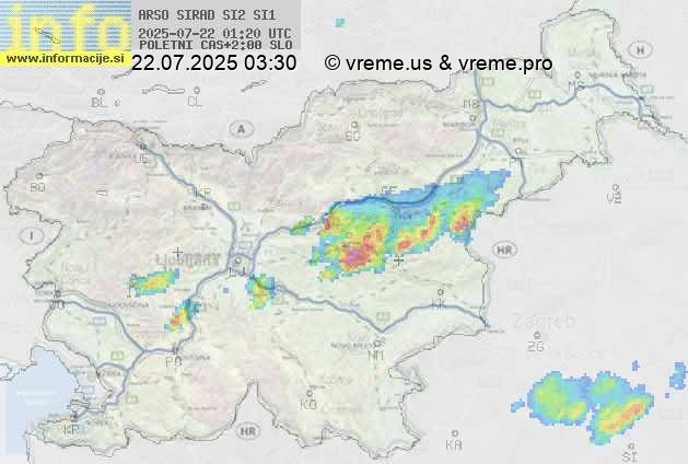 Radarska karta padavin
