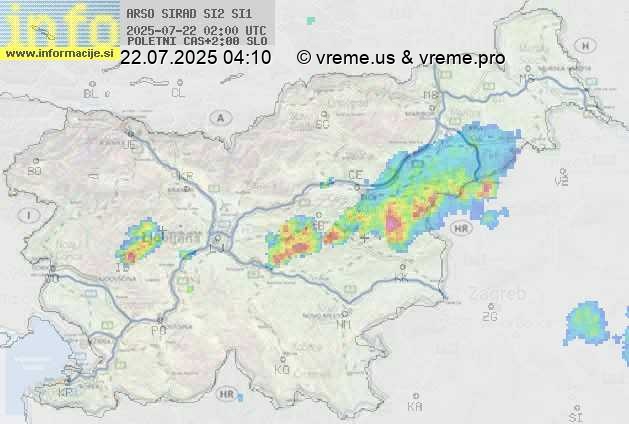 Radarska karta padavin