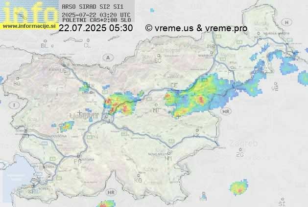 Radarska karta padavin
