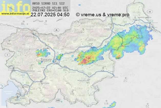 Radarska karta padavin