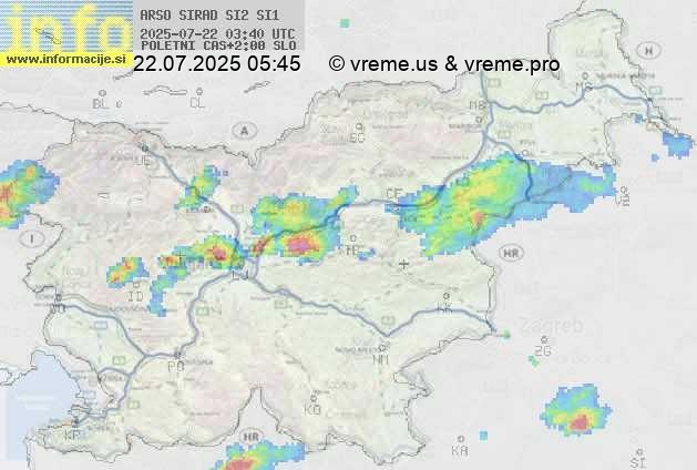 Radarska karta padavin