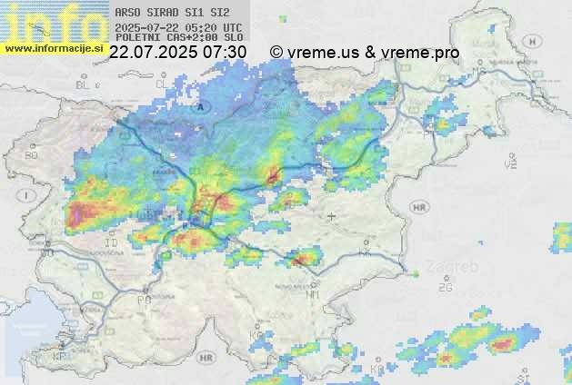 Radarska karta padavin