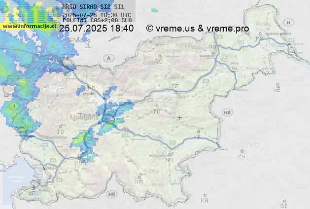 Radarska karta padavin