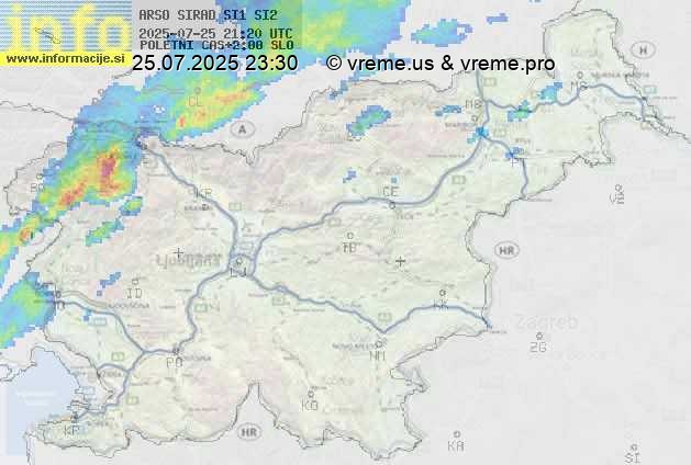 Radarska karta padavin