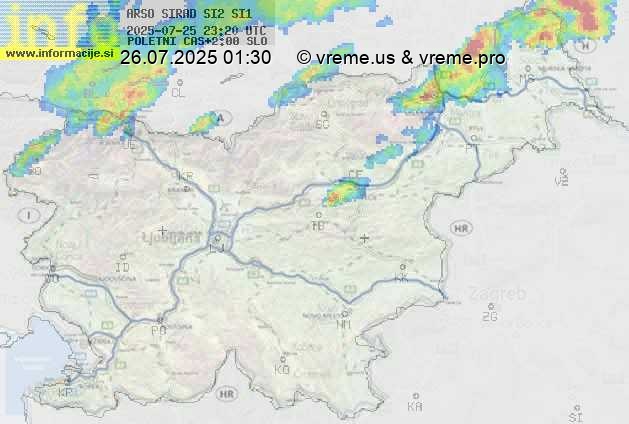 Radarska karta padavin