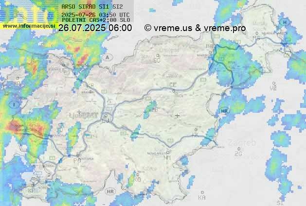 Radarska karta padavin