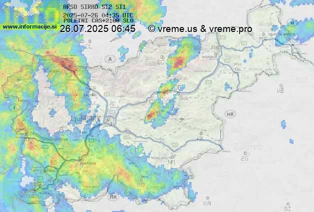 Radarska karta padavin