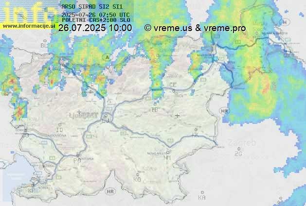 Radarska karta padavin
