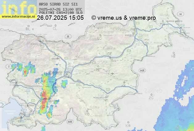 Radarska karta padavin