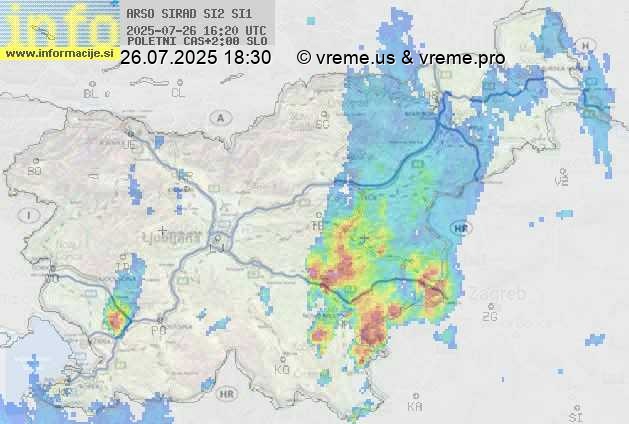 Radarska karta padavin