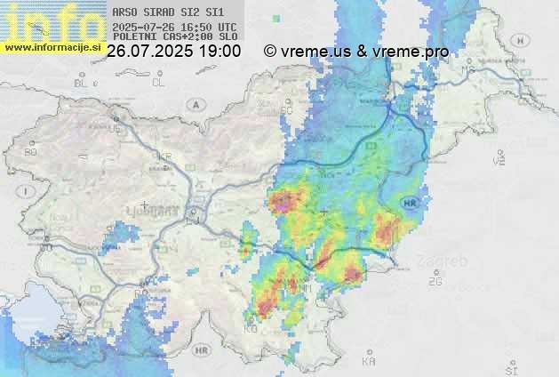 Radarska karta padavin