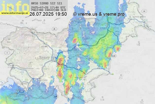 Radarska karta padavin