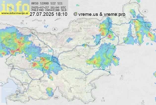 Radarska karta padavin