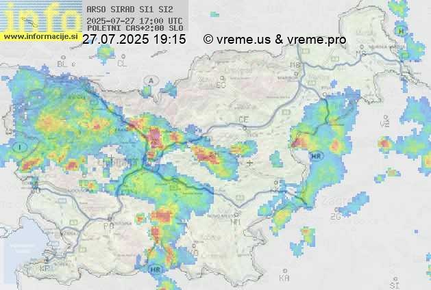 Radarska karta padavin