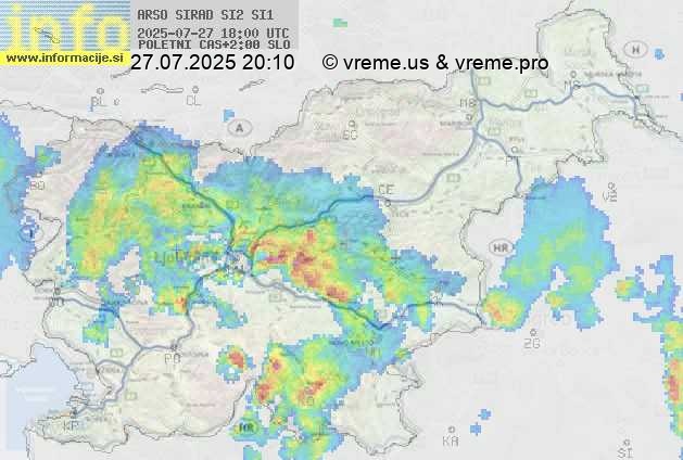 Radarska karta padavin