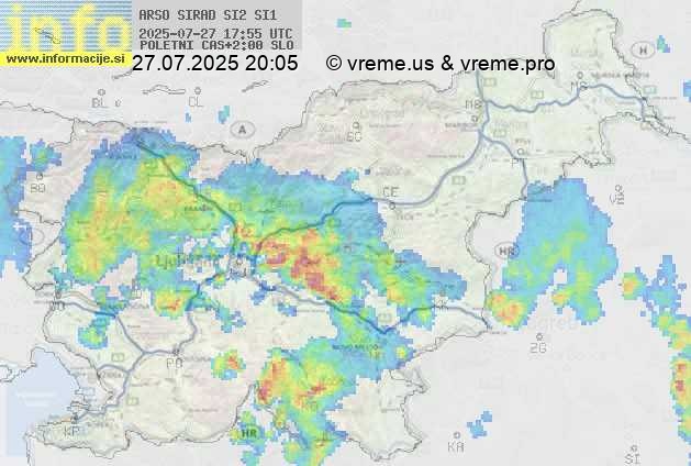 Radarska karta padavin