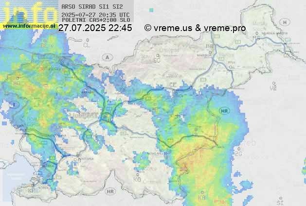 Radarska karta padavin