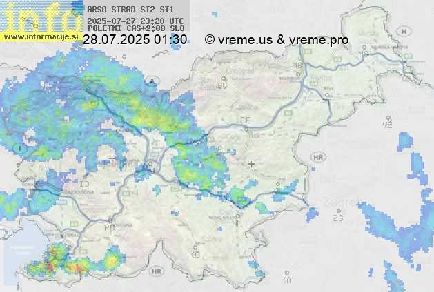 Radarska karta padavin