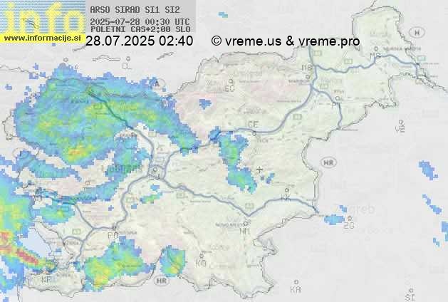 Radarska karta padavin
