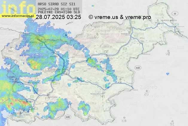 Radarska karta padavin