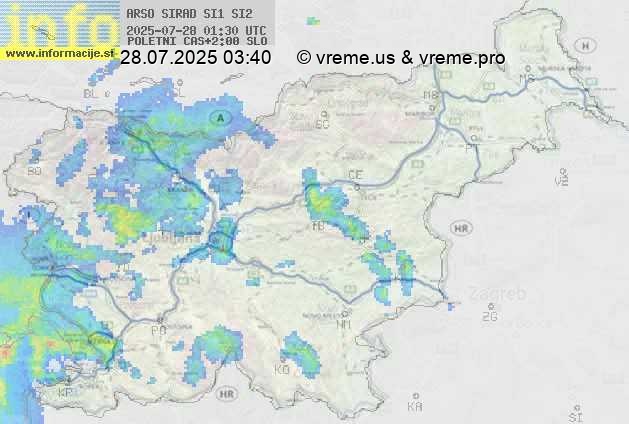 Radarska karta padavin