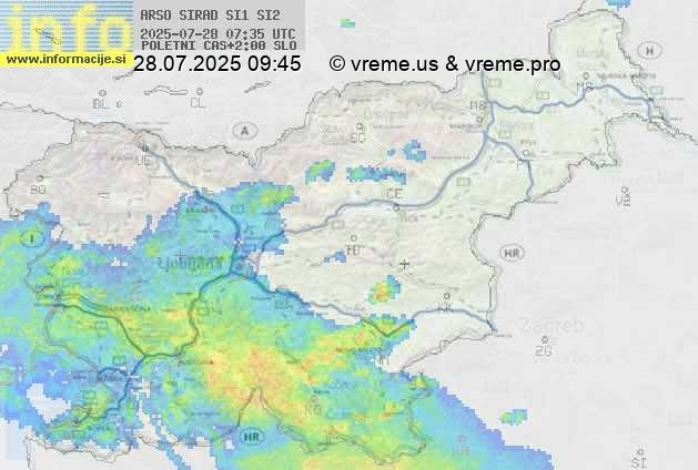 Radarska karta padavin
