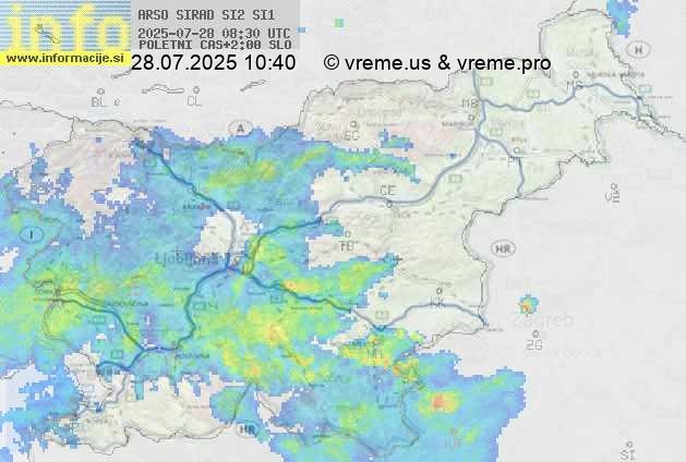 Radarska karta padavin