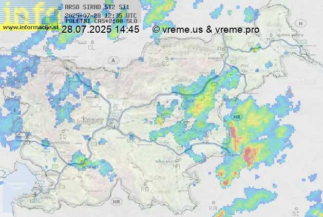 Radarska karta padavin