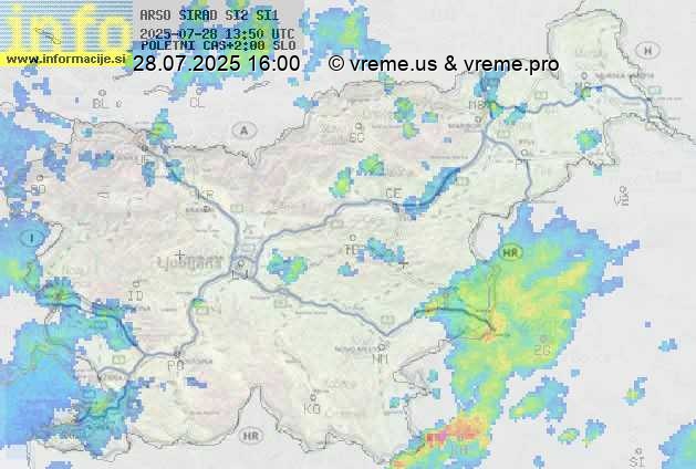 Radarska karta padavin