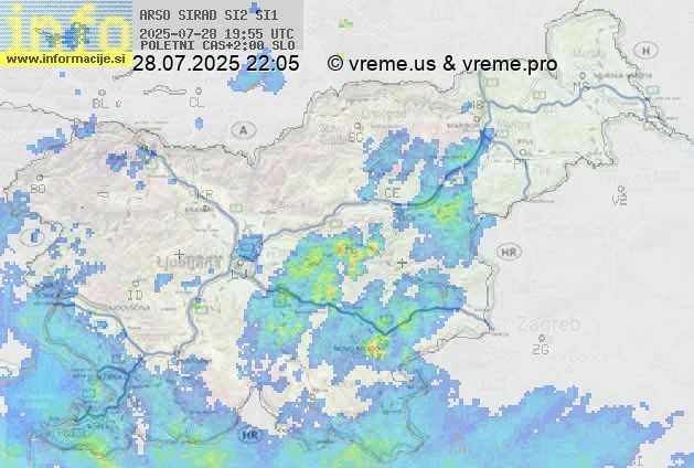 Radarska karta padavin