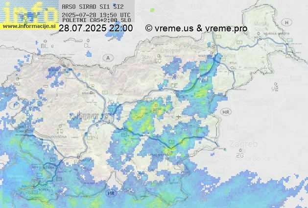 Radarska karta padavin